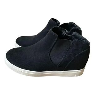 Time and Tru Black Women's Wedge Fashion Sneakers SZ 9W